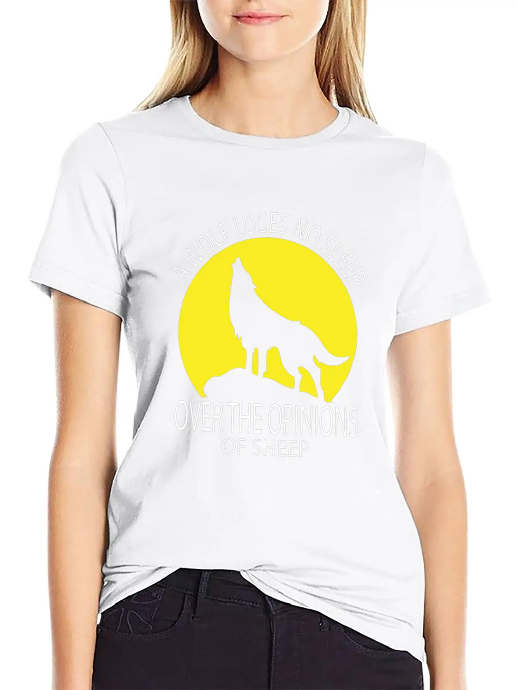 Wolf Loses No Sleep Over O Ions Of Sheep Howling A Timeless Short Sleeve Tee – Comfy And Minimalist Design