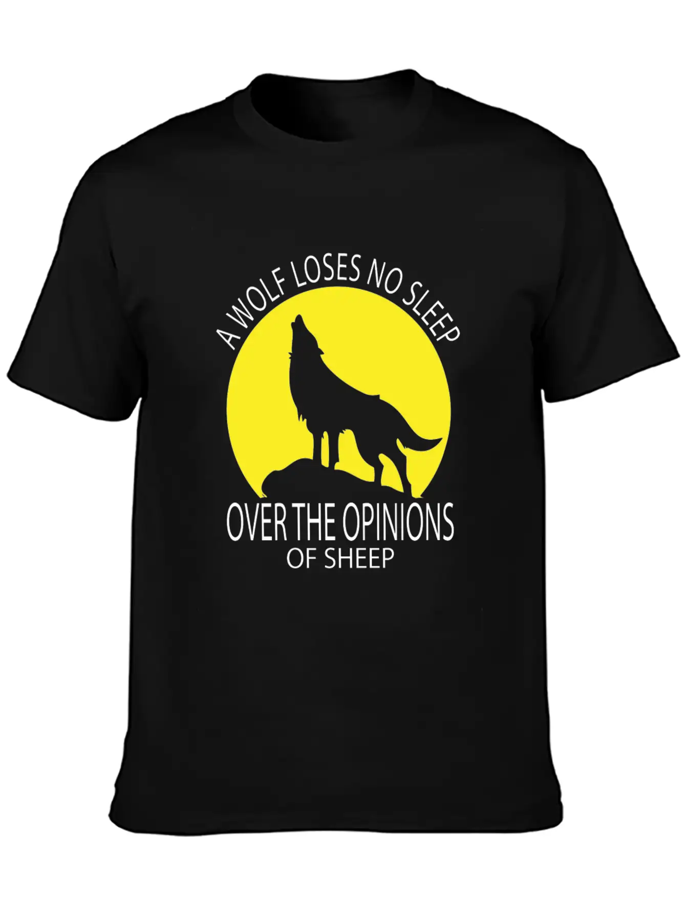 Wolf Loses No Sleep Over O Ions Of Sheep Howling A Timeless Short Sleeve Tee – Comfy And Minimalist Design