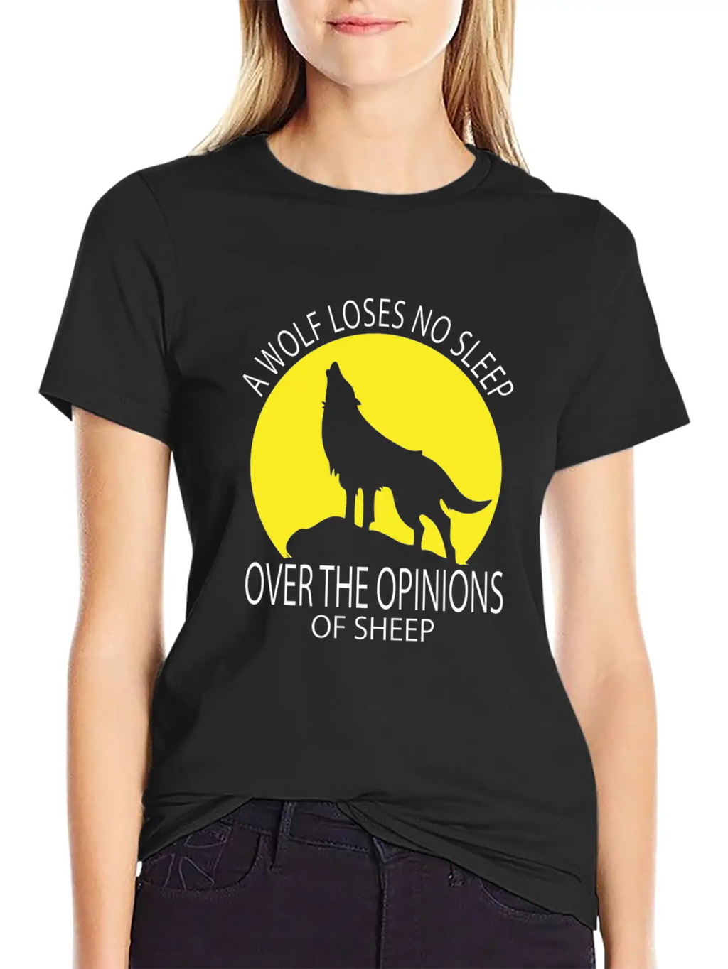 Wolf Loses No Sleep Over O Ions Of Sheep Howling A Timeless Short Sleeve Tee – Comfy And Minimalist Design