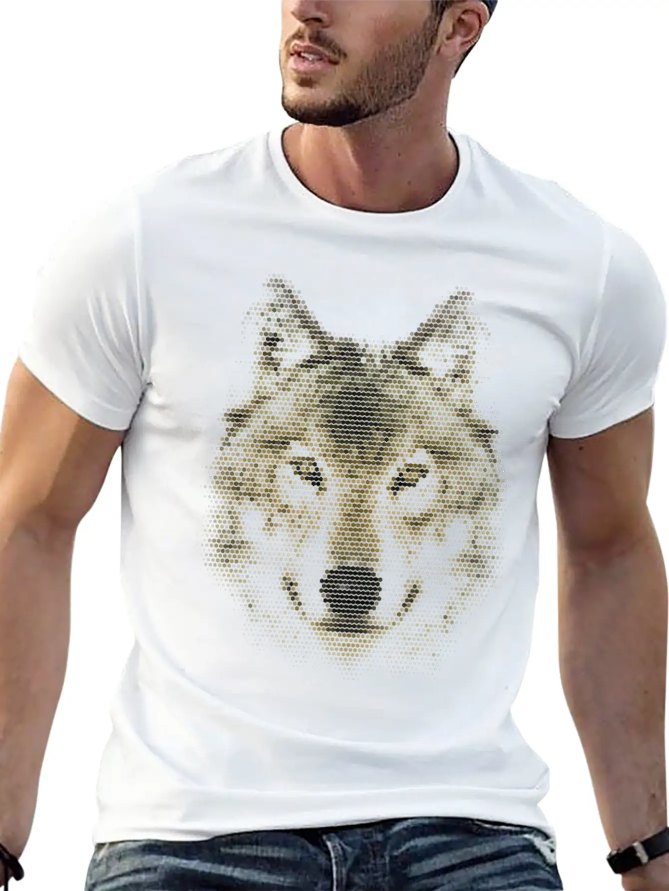 Wolf, Polygonal, Wolves, Wildlife, Dogs Modern Fit Casual T-Shirt – Clean And Versatile Design