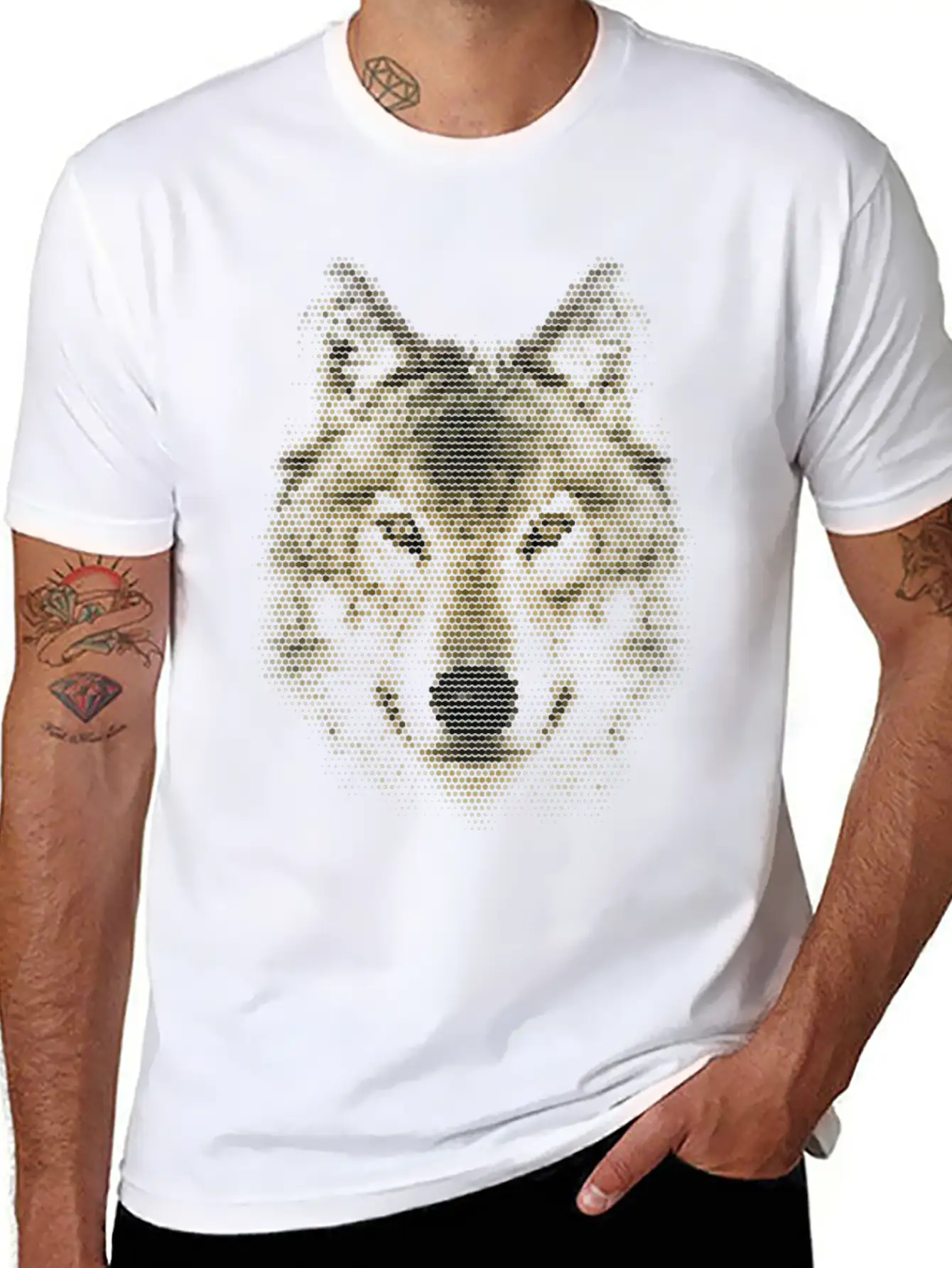 Wolf, Polygonal, Wolves, Wildlife, Dogs Modern Fit Casual T-Shirt – Clean And Versatile Design