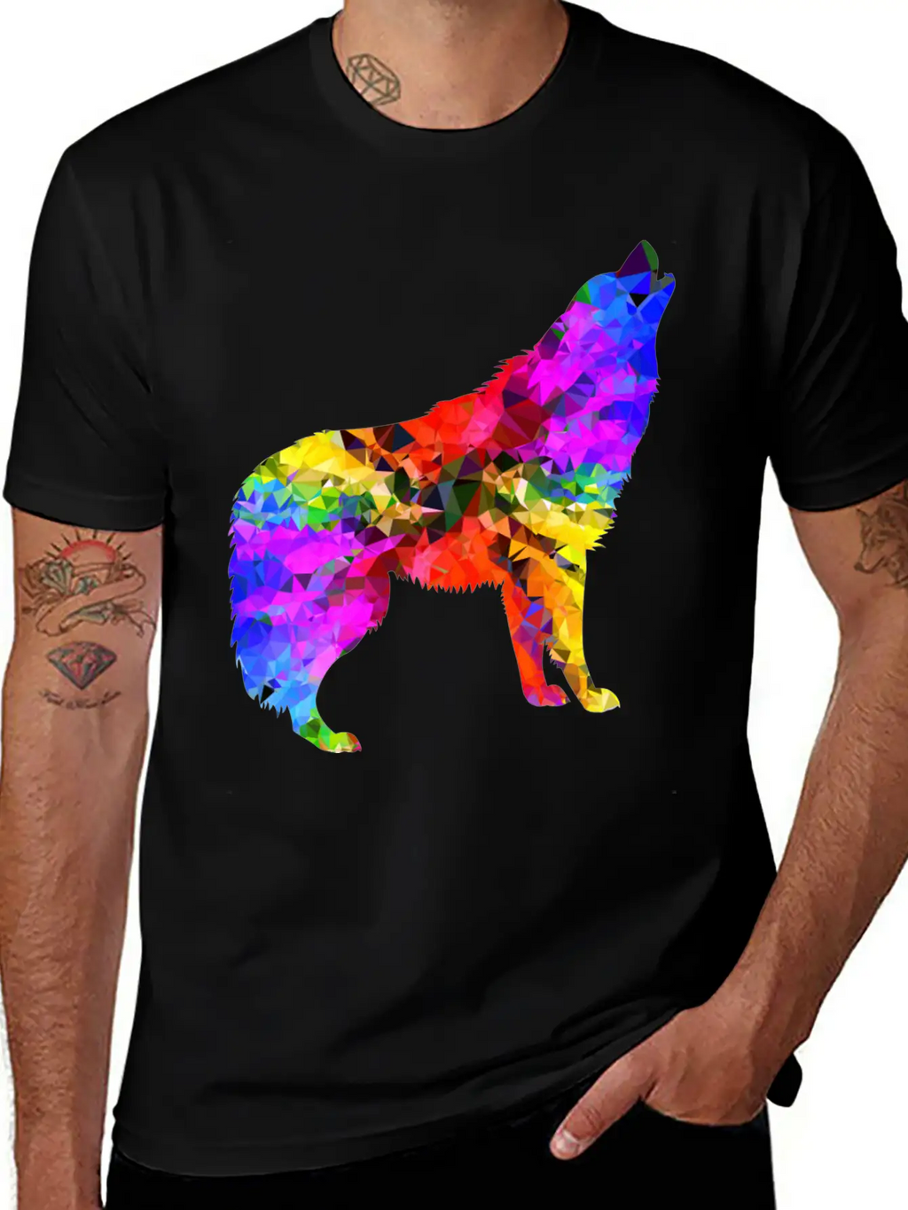 Wolf Psychedelic Classic Cotton Tee – Unisex Comfort For Any Season