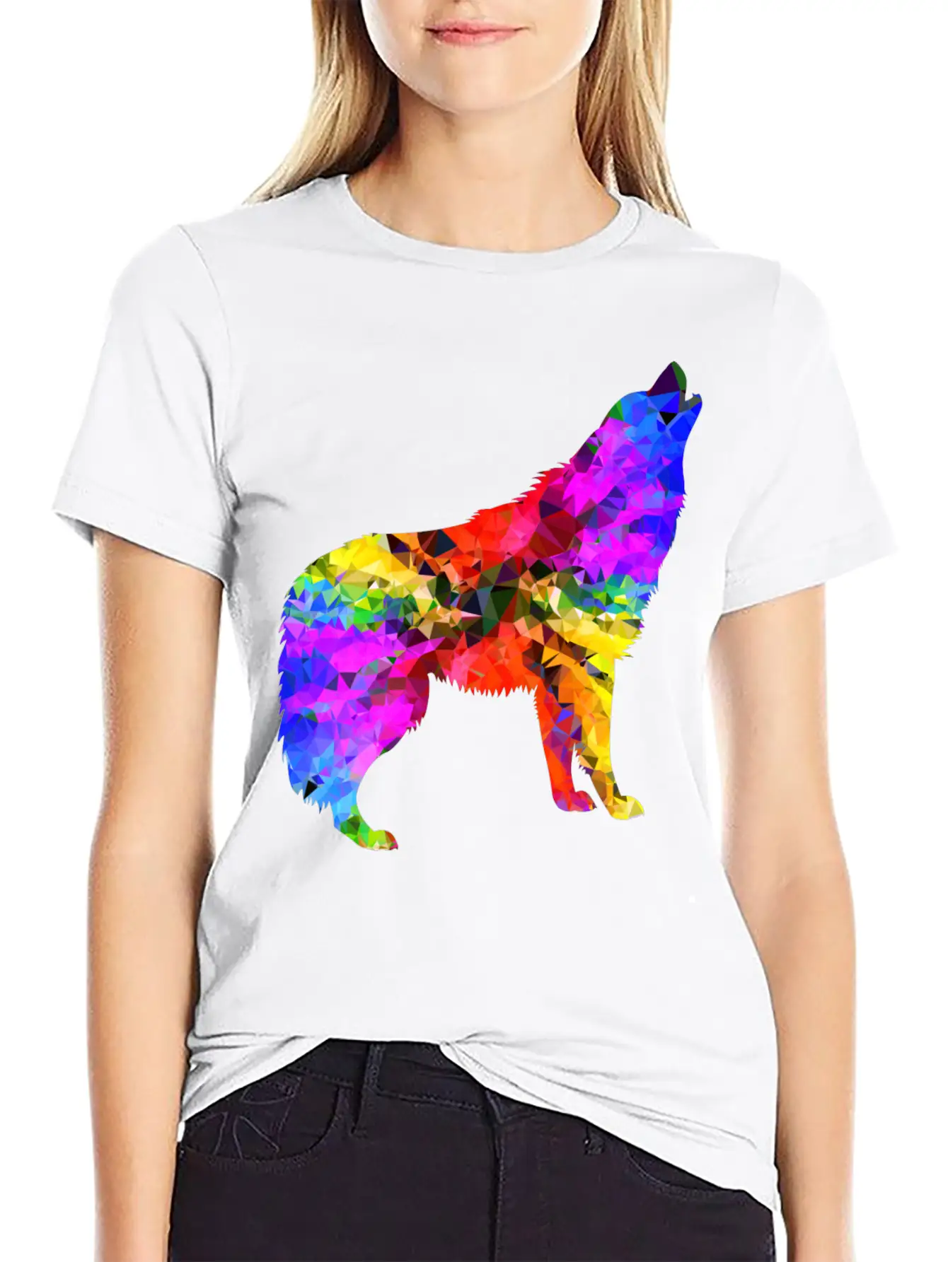 Wolf Psychedelic Classic Cotton Tee – Unisex Comfort For Any Season