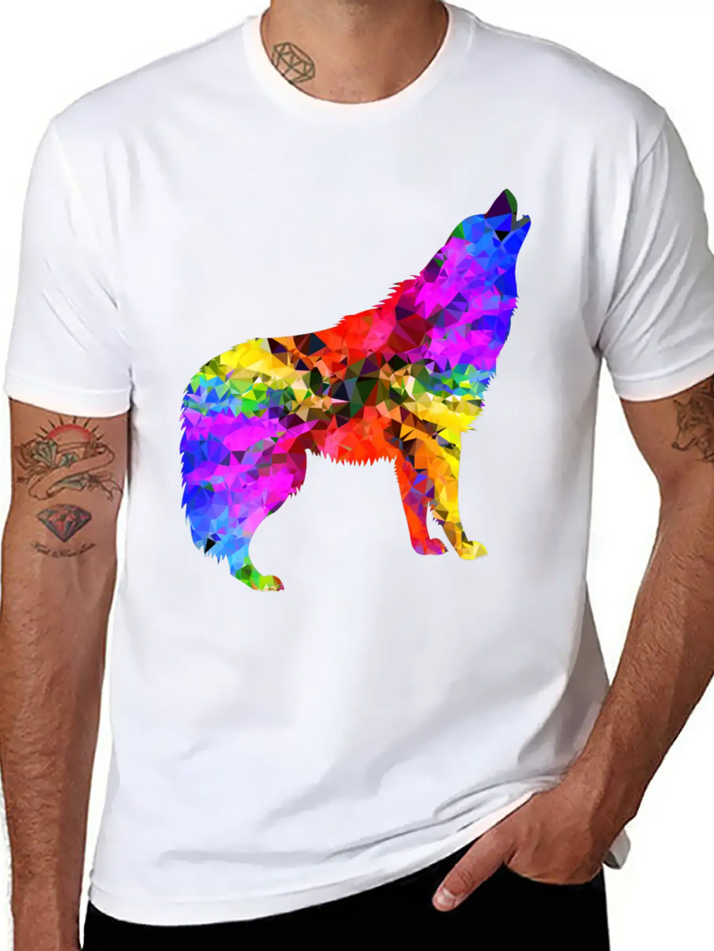 Wolf Psychedelic Classic Cotton Tee – Unisex Comfort For Any Season