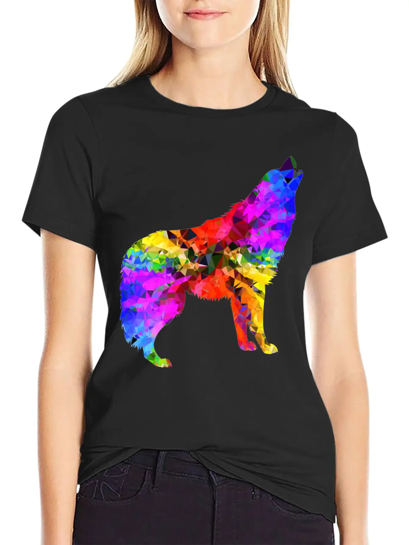 Wolf Psychedelic Classic Cotton Tee – Unisex Comfort For Any Season