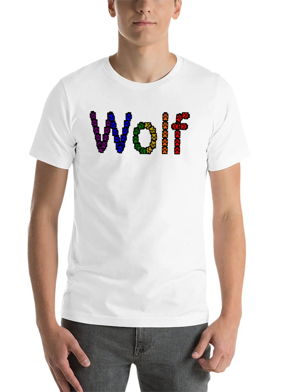 Wolf Rainbow Basic Graphic T-Shirt – Daily Comfort In Soft Cotton