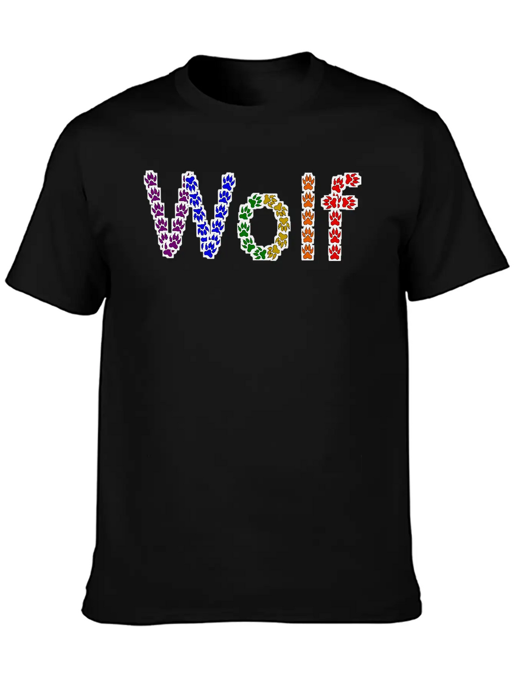 Wolf Rainbow Basic Graphic T-Shirt – Daily Comfort In Soft Cotton