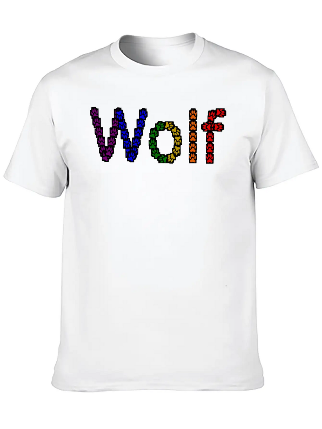 Wolf Rainbow Basic Graphic T-Shirt – Daily Comfort In Soft Cotton