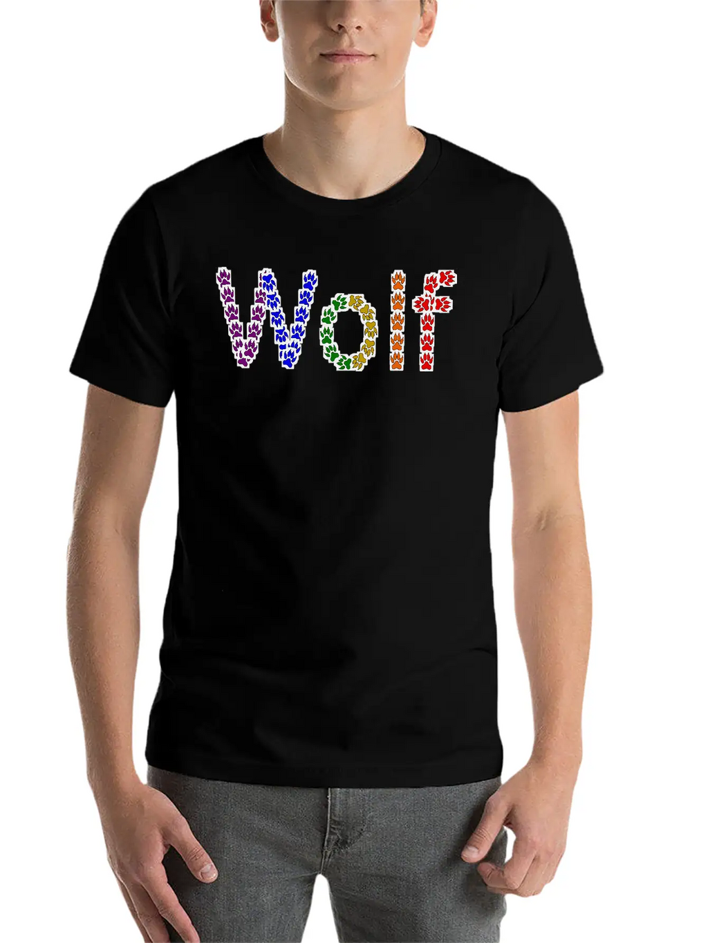 Wolf Rainbow Basic Graphic T-Shirt – Daily Comfort In Soft Cotton