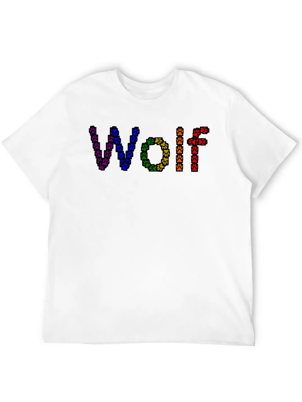 Wolf Rainbow Basic Graphic T-Shirt – Daily Comfort In Soft Cotton