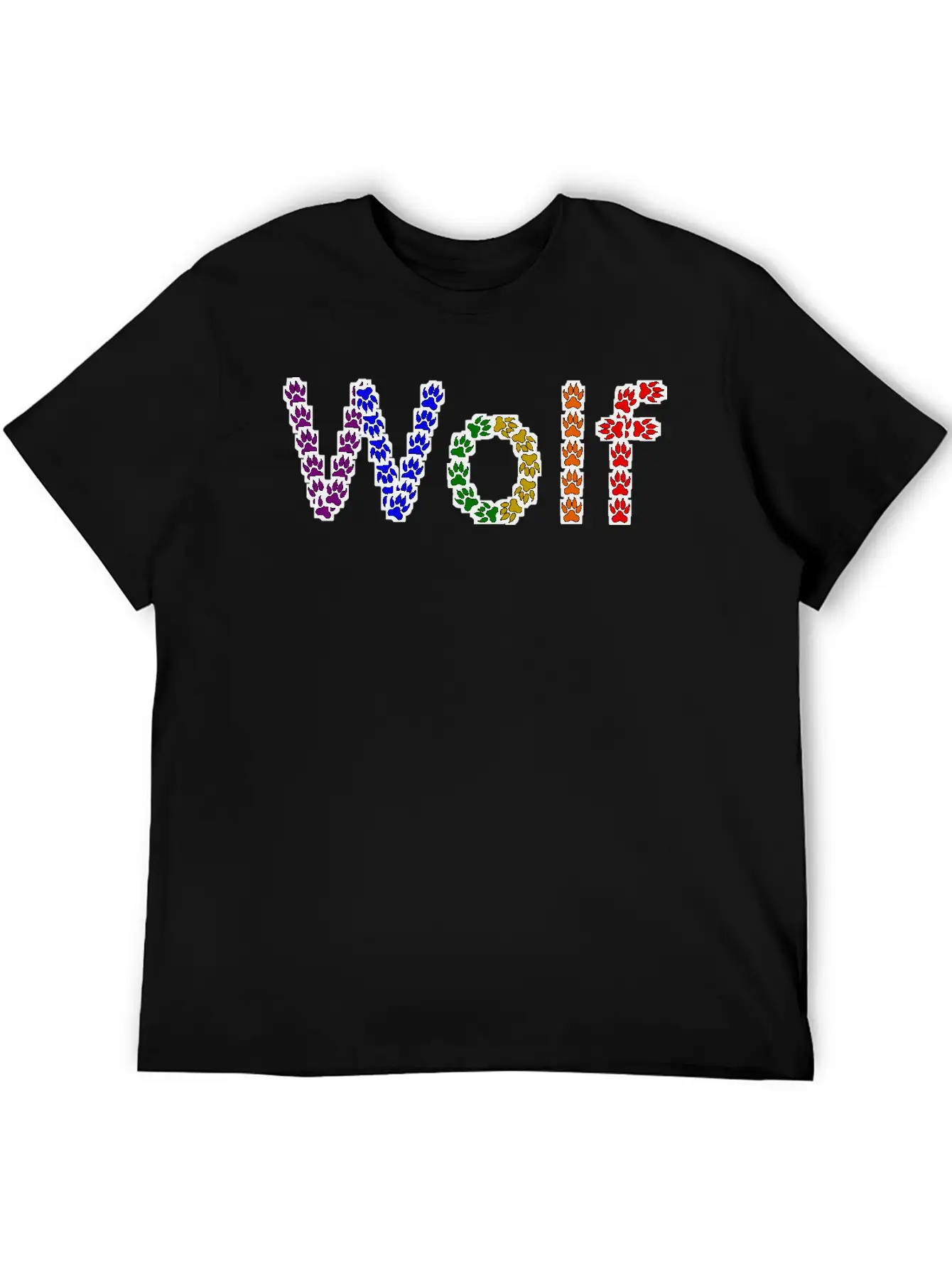 Wolf Rainbow Basic Graphic T-Shirt – Daily Comfort In Soft Cotton
