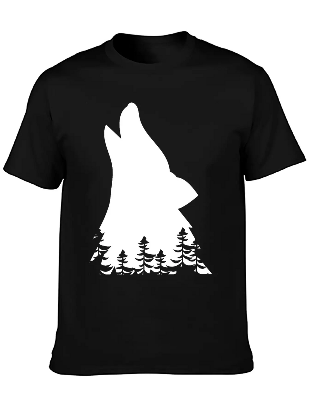 Wolf Silhouette Stylish Everyday T-Shirt – Unisex Basic Cotton Tee