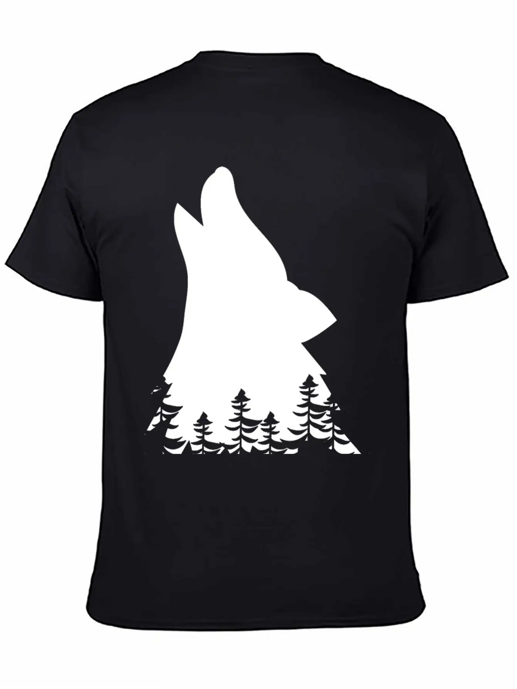 Wolf Silhouette Stylish Everyday T-Shirt – Unisex Basic Cotton Tee