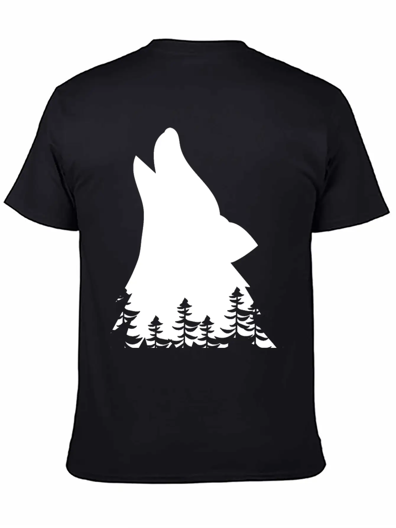 Wolf Silhouette Stylish Everyday T-Shirt – Unisex Basic Cotton Tee