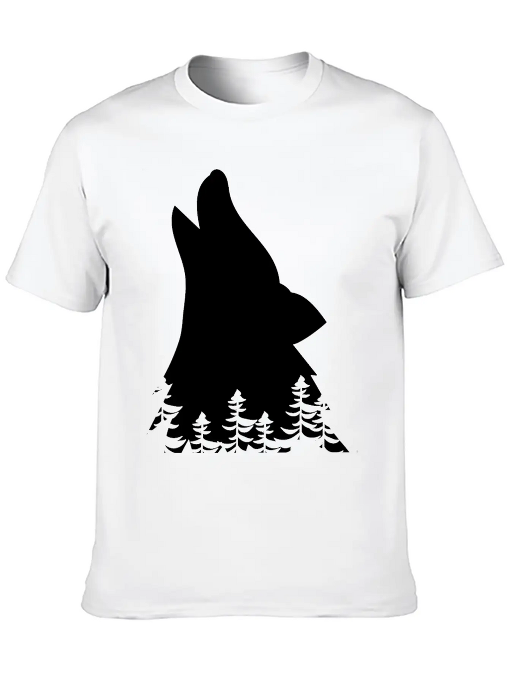 Wolf Silhouette Stylish Everyday T-Shirt – Unisex Basic Cotton Tee