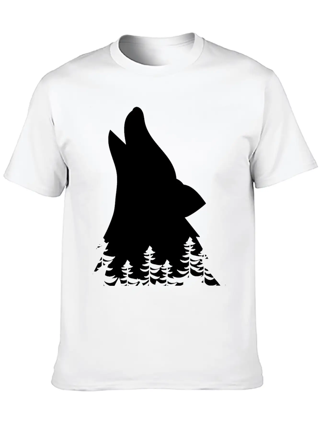 Wolf Silhouette Stylish Everyday T-Shirt – Unisex Basic Cotton Tee
