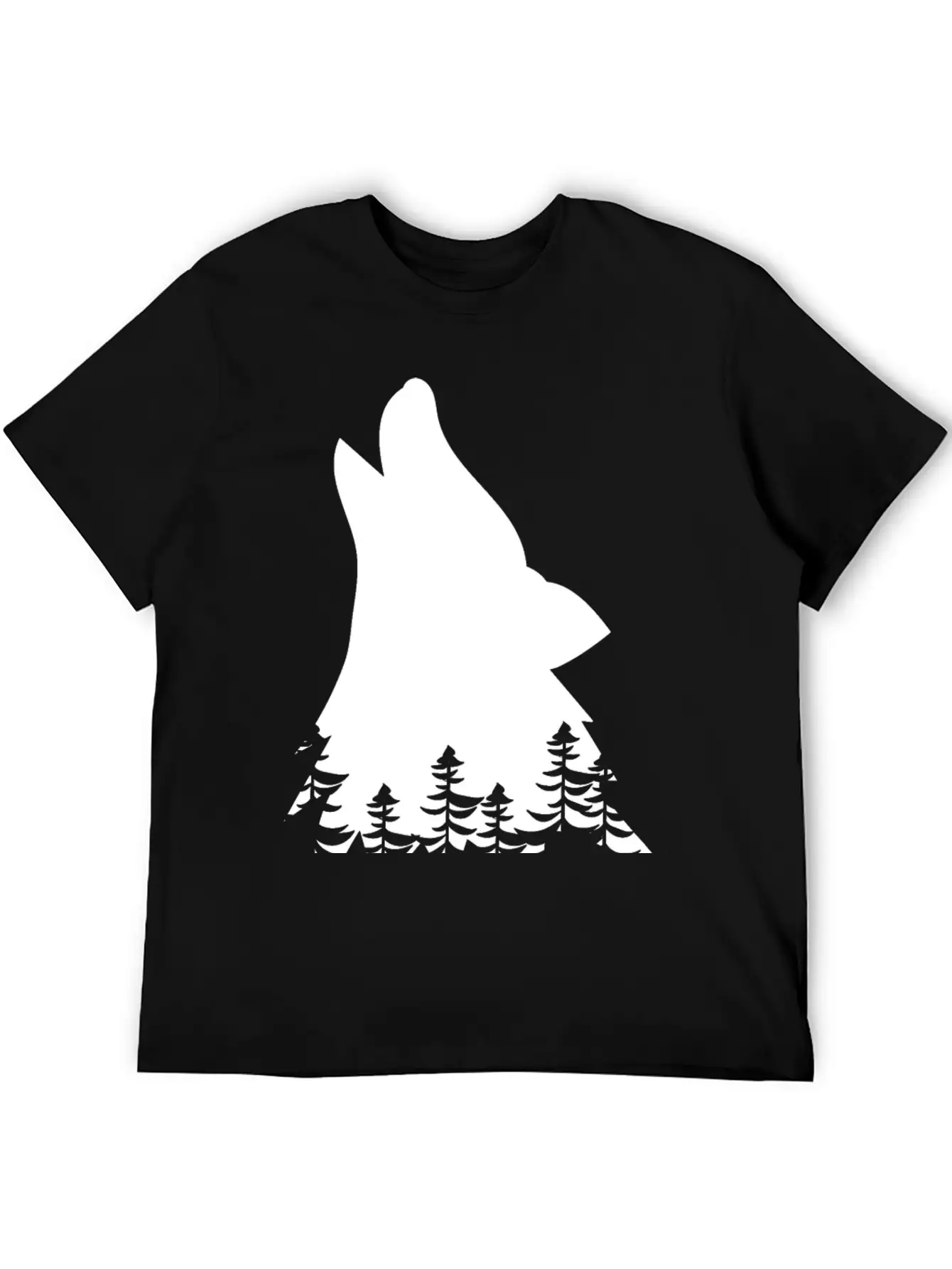 Wolf Silhouette Stylish Everyday T-Shirt – Unisex Basic Cotton Tee