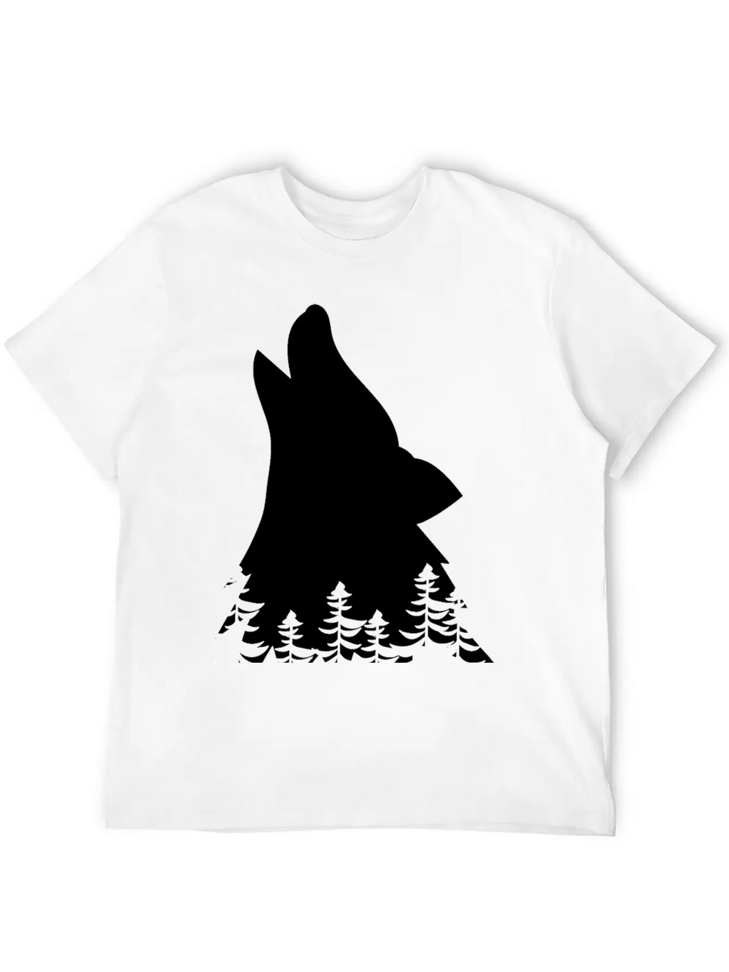 Wolf Silhouette Stylish Everyday T-Shirt – Unisex Basic Cotton Tee