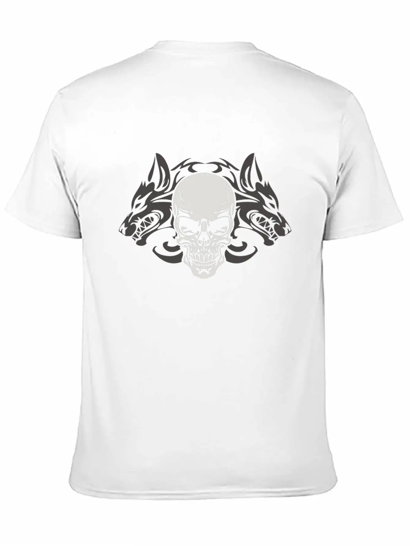 Wolf Skull Halloween Horror Gift T-shirt Stylish Everyday T-Shirt – Unisex Basic Cotton Tee
