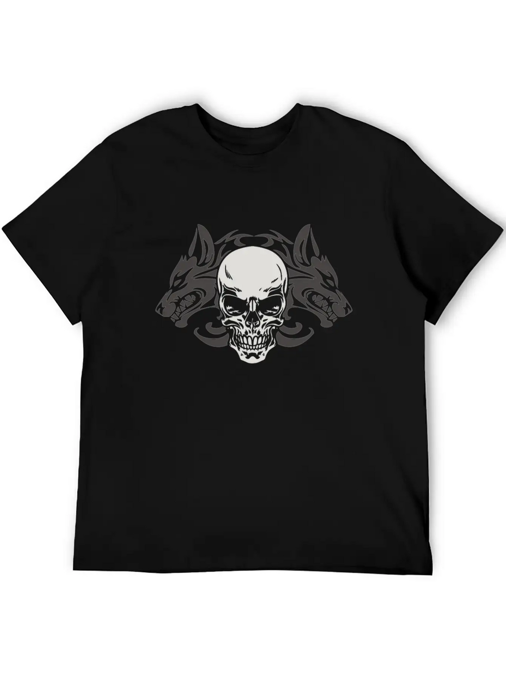 Wolf Skull Halloween Horror Gift T-shirt Stylish Everyday T-Shirt – Unisex Basic Cotton Tee