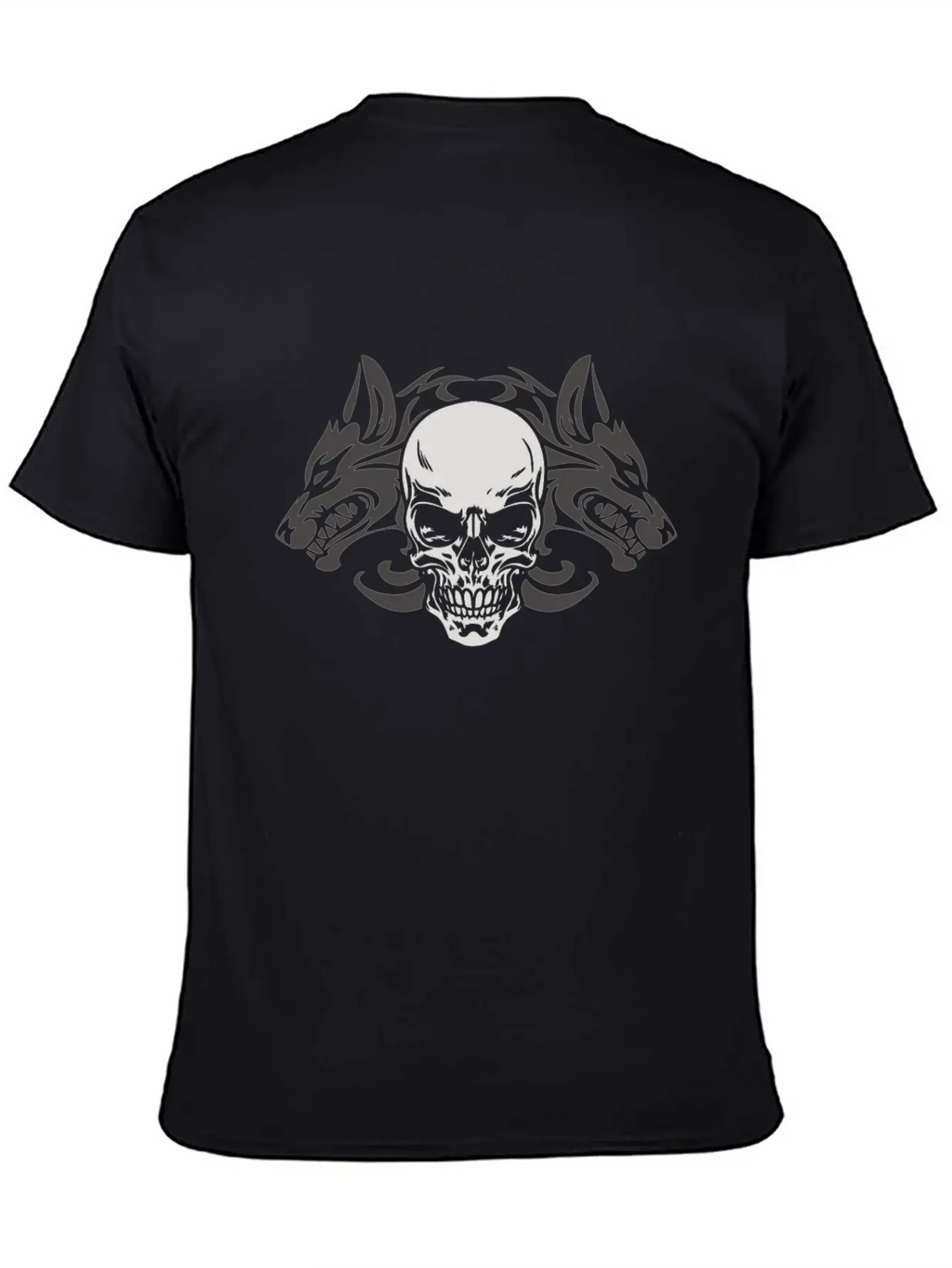 Wolf Skull Halloween Horror Gift T-shirt Stylish Everyday T-Shirt – Unisex Basic Cotton Tee