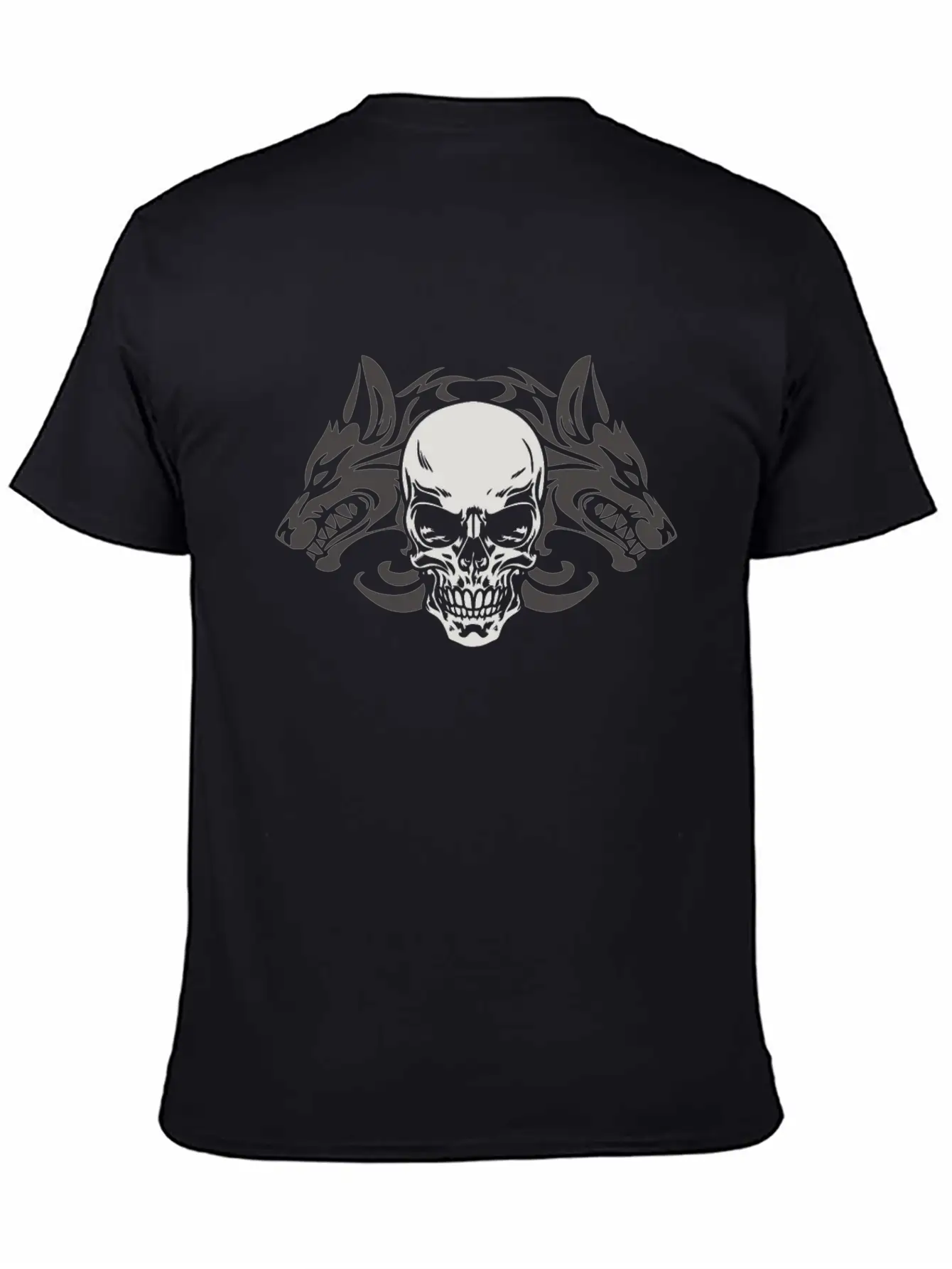 Wolf Skull Halloween Horror Gift T-shirt Stylish Everyday T-Shirt – Unisex Basic Cotton Tee