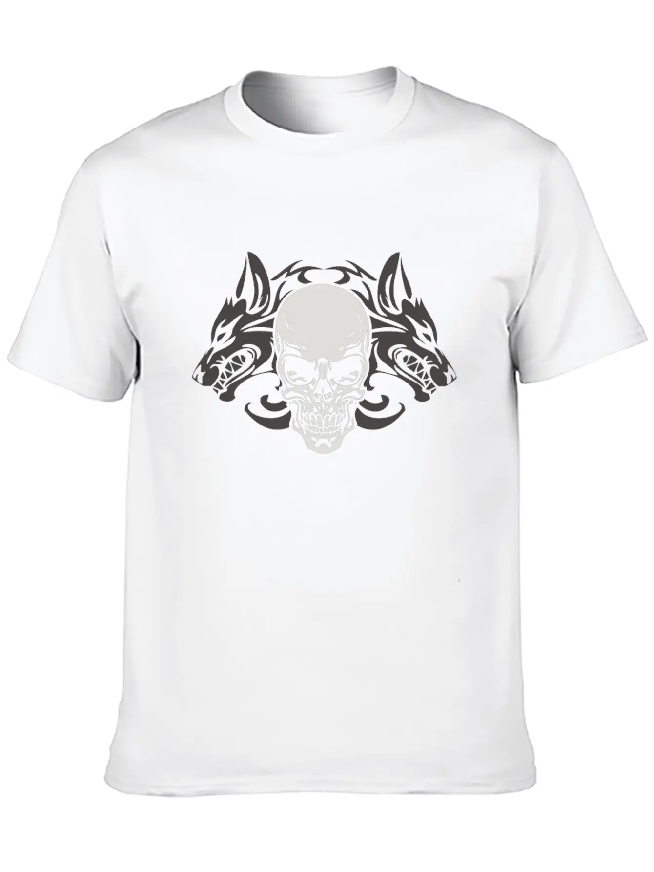 Wolf Skull Halloween Horror Gift T-shirt Stylish Everyday T-Shirt – Unisex Basic Cotton Tee