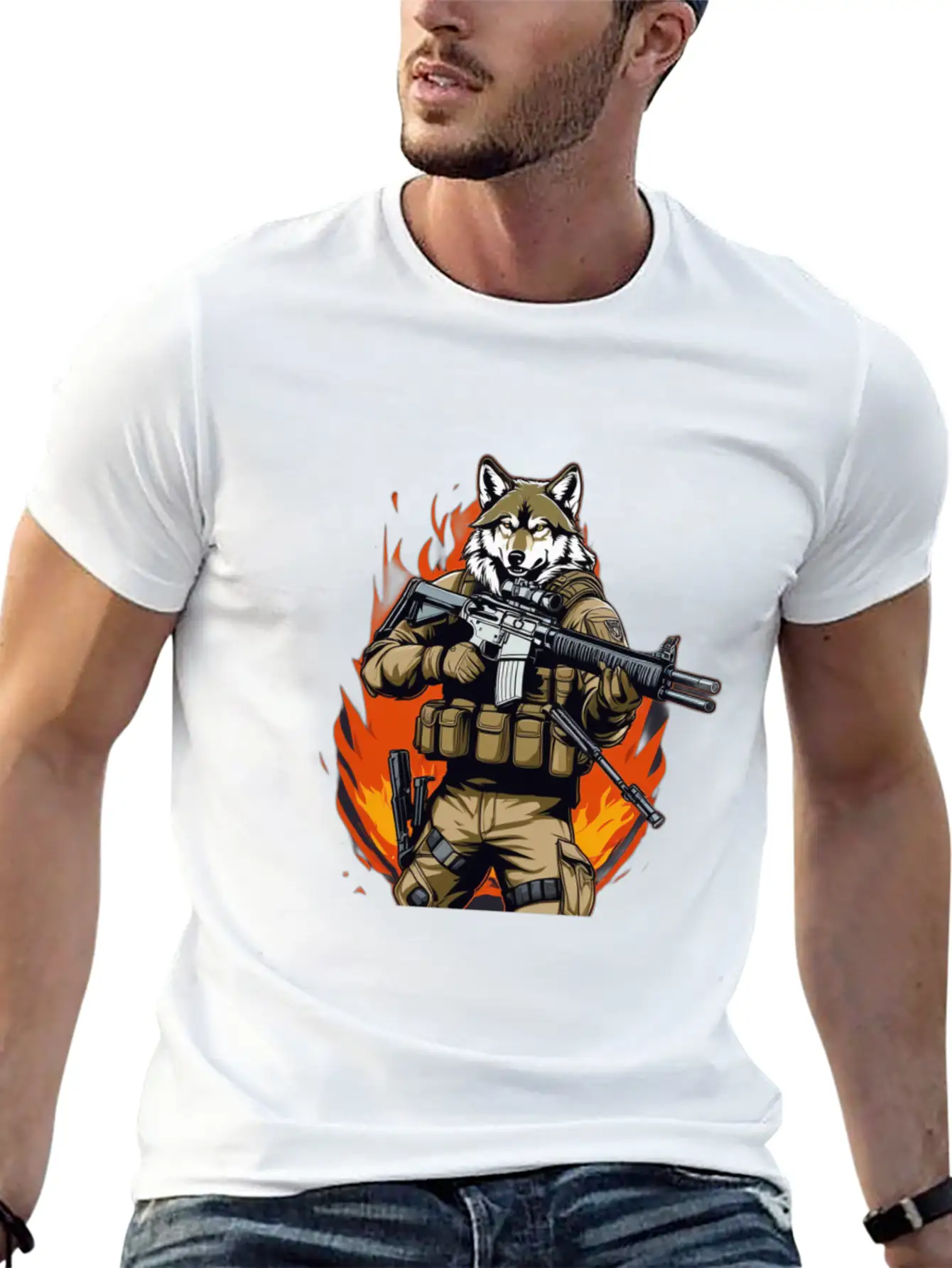 Wolf T-shirt Unisex Casual T-Shirt – Clean Design For Daily Comfort