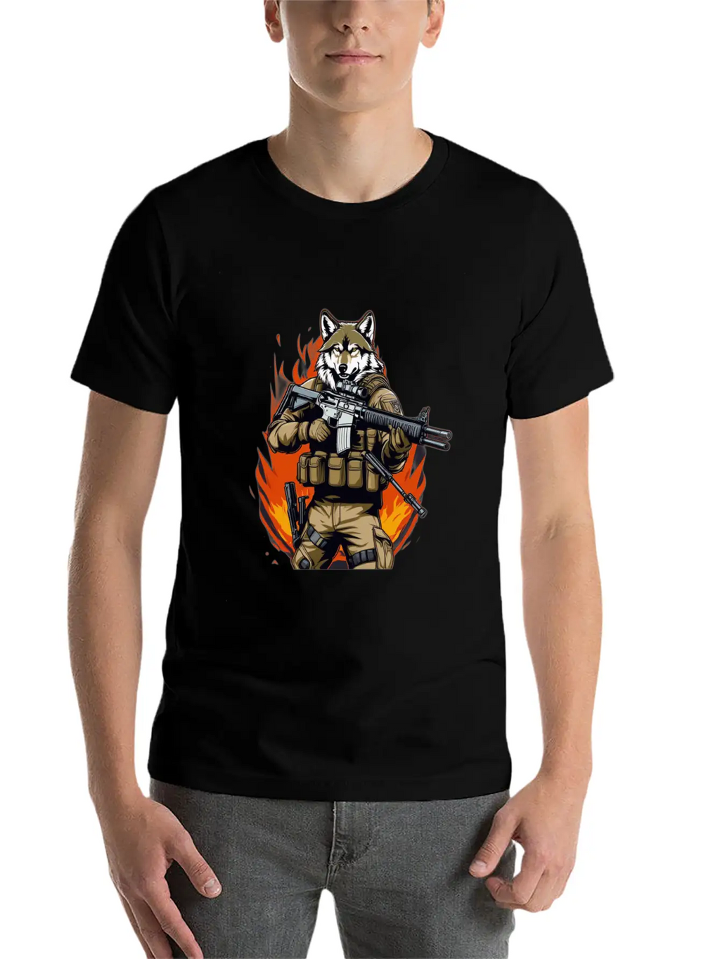 Wolf T-shirt Unisex Casual T-Shirt – Clean Design For Daily Comfort