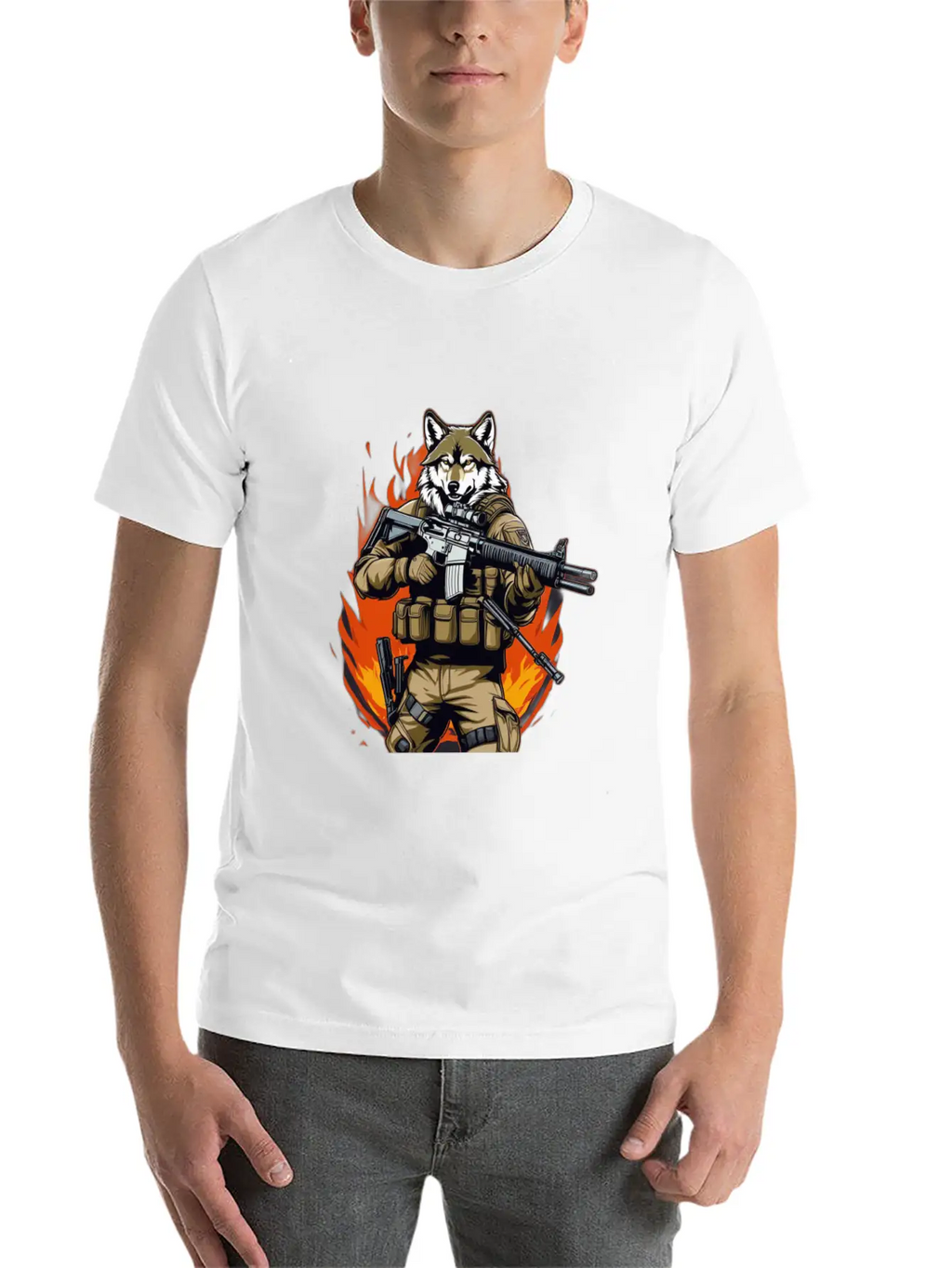 Wolf T-shirt Unisex Casual T-Shirt – Clean Design For Daily Comfort