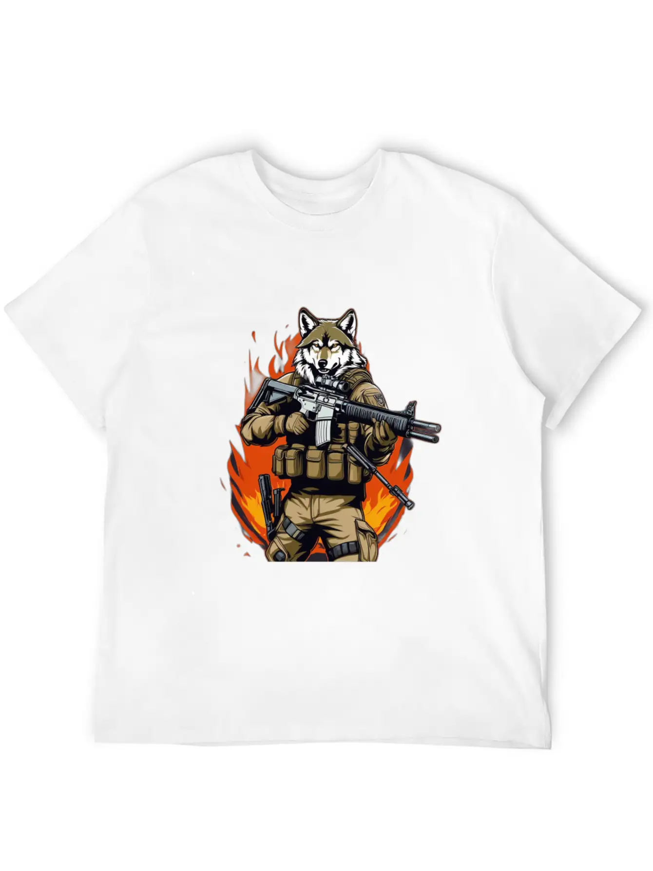 Wolf T-shirt Unisex Casual T-Shirt – Clean Design For Daily Comfort