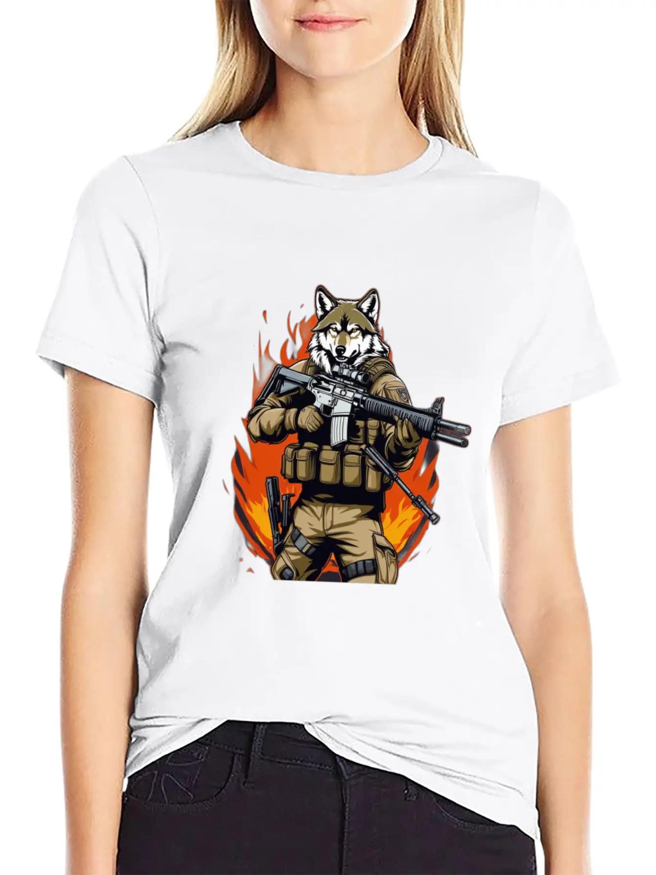 Wolf T-shirt Unisex Casual T-Shirt – Clean Design For Daily Comfort