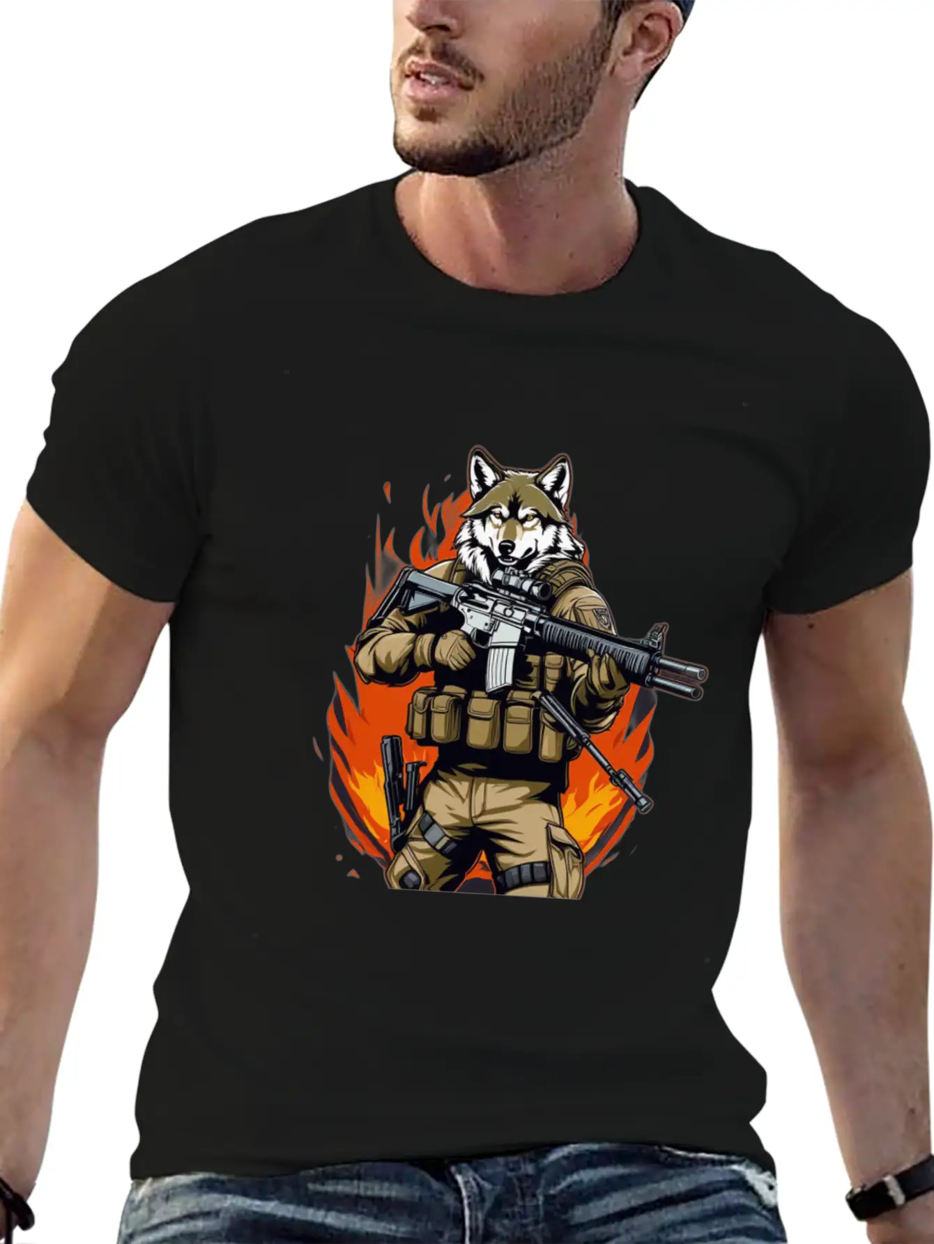 Wolf T-shirt Unisex Casual T-Shirt – Clean Design For Daily Comfort
