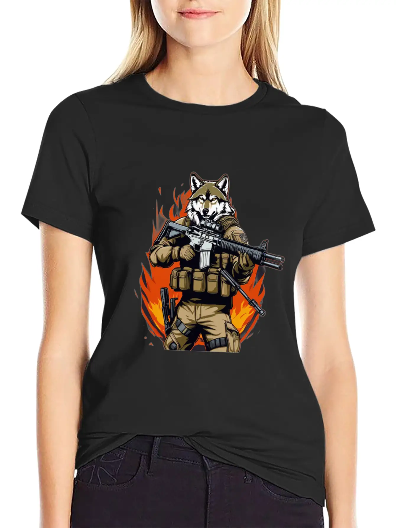 Wolf T-shirt Unisex Casual T-Shirt – Clean Design For Daily Comfort