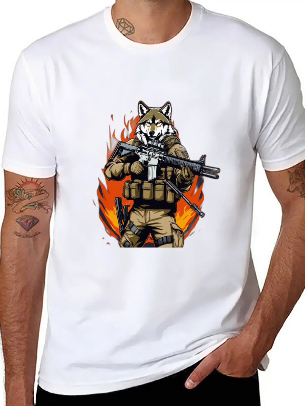 Wolf T-shirt Unisex Casual T-Shirt – Clean Design For Daily Comfort