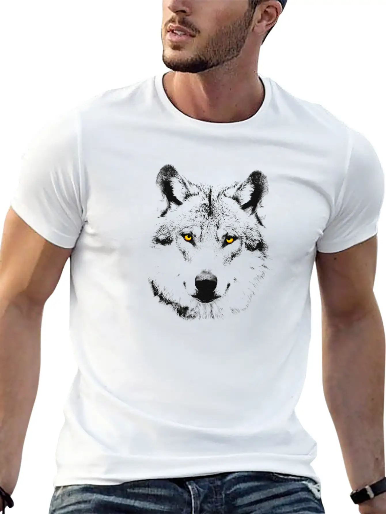 Wolf Unisex Casual T-Shirt – Clean Design For Daily Comfort