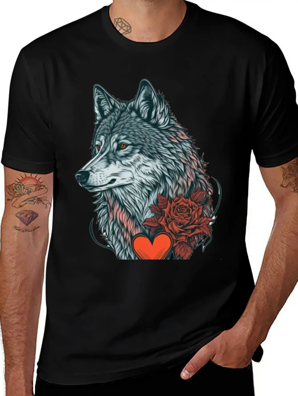 Wolf Valentine Essential Cotton Tee For Daily Outfits – Unisex Style