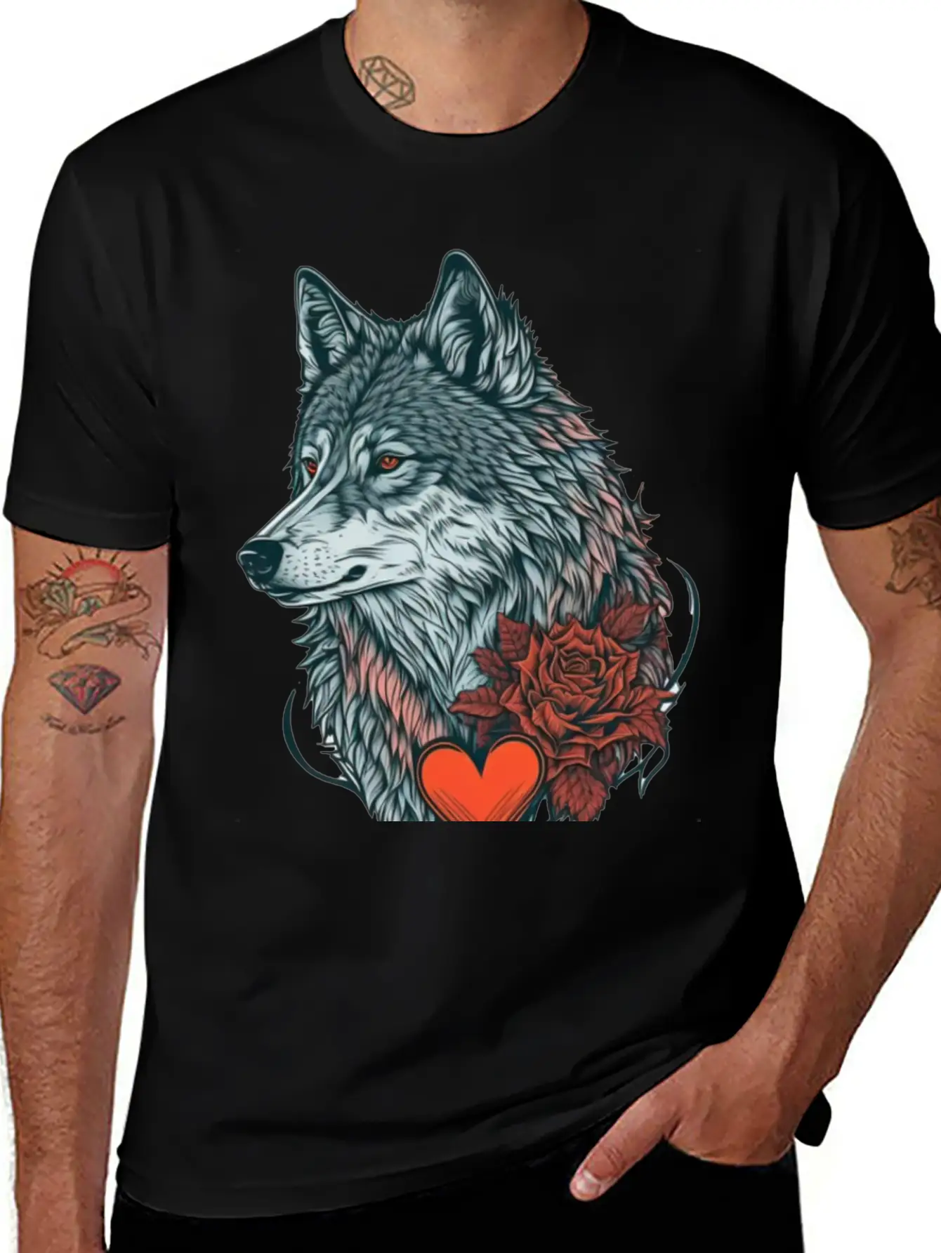 Wolf Valentine Essential Cotton Tee For Daily Outfits – Unisex Style