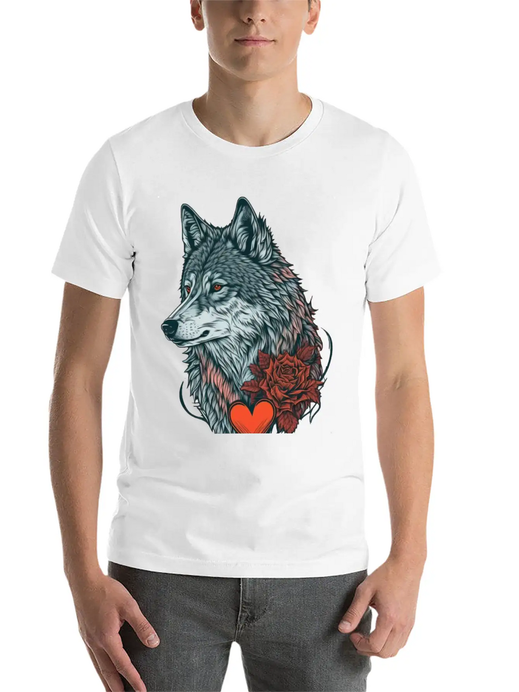Wolf Valentine Essential Cotton Tee For Daily Outfits – Unisex Style