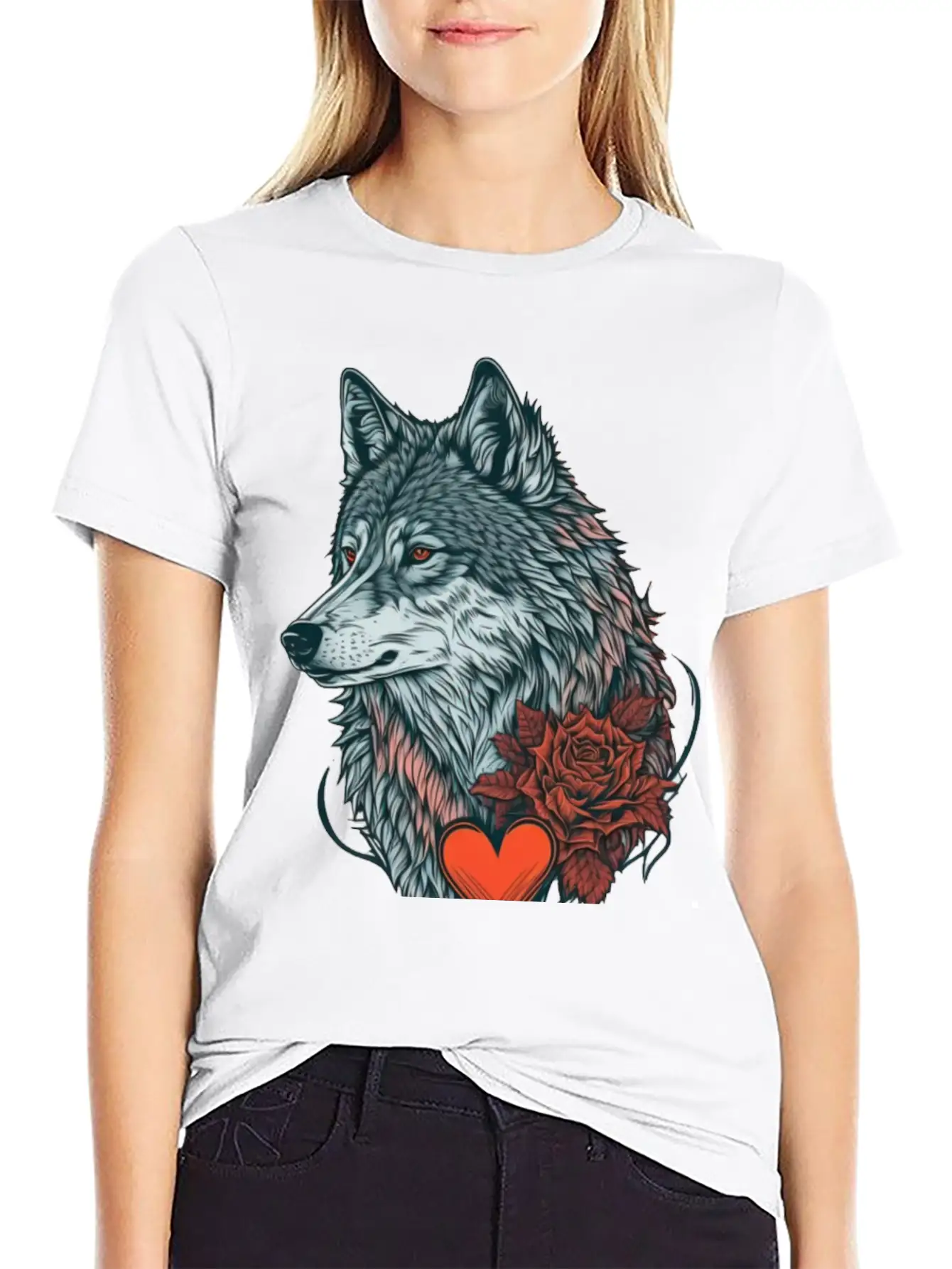 Wolf Valentine Essential Cotton Tee For Daily Outfits – Unisex Style