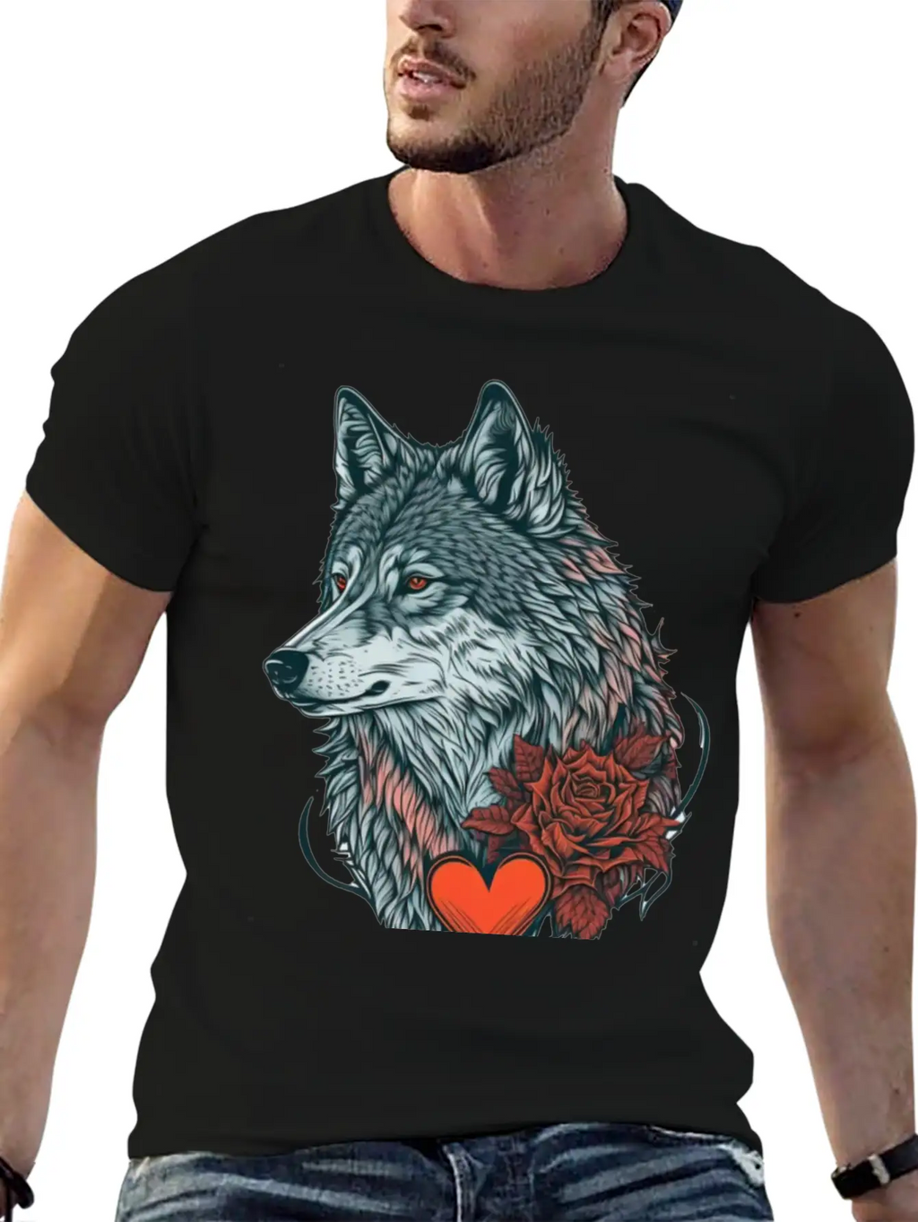Wolf Valentine Essential Cotton Tee For Daily Outfits – Unisex Style