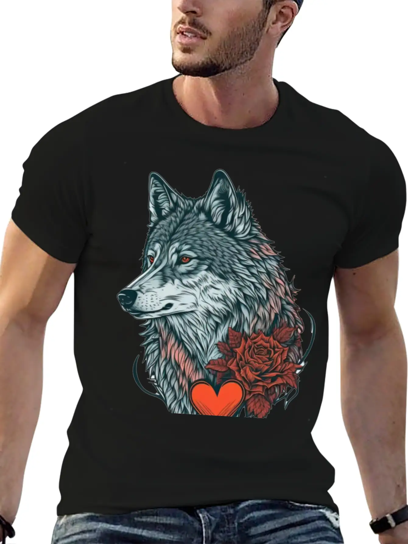 Wolf Valentine Essential Cotton Tee For Daily Outfits – Unisex Style