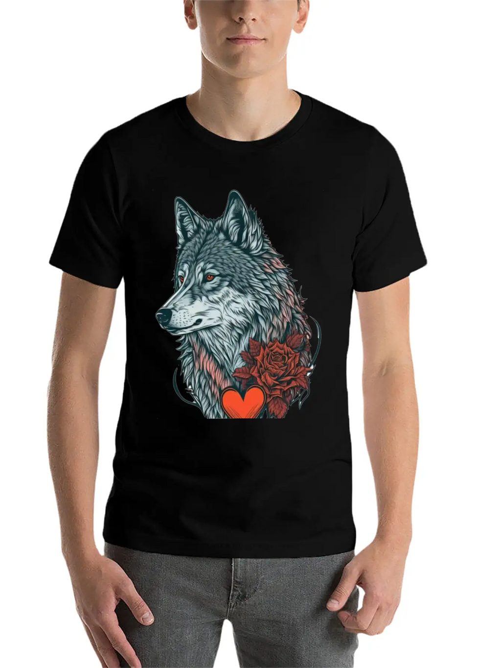 Wolf Valentine Essential Cotton Tee For Daily Outfits – Unisex Style