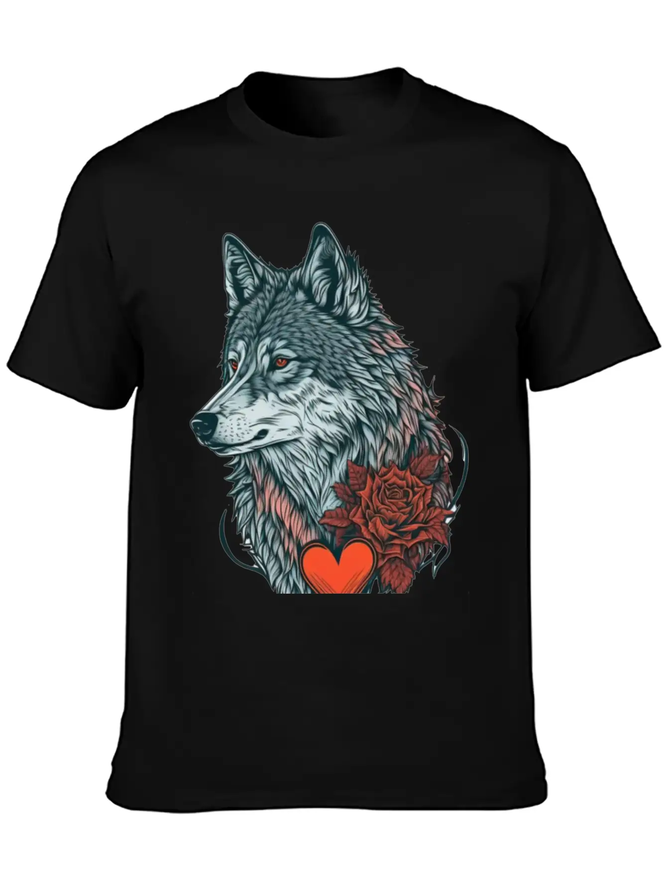 Wolf Valentine Essential Cotton Tee For Daily Outfits – Unisex Style