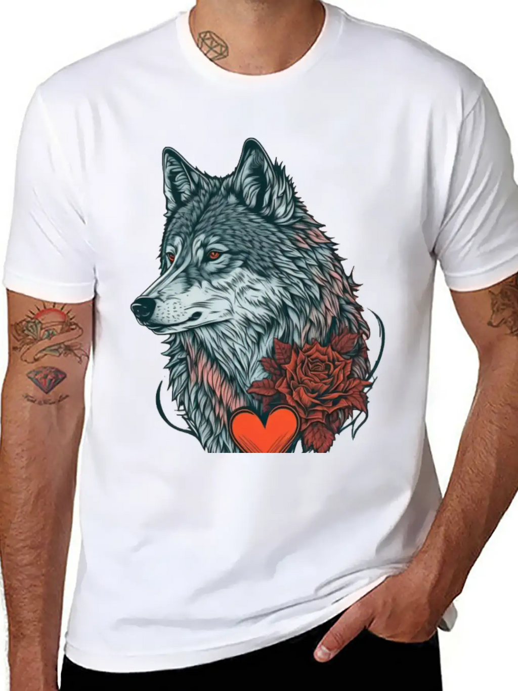 Wolf Valentine Essential Cotton Tee For Daily Outfits – Unisex Style