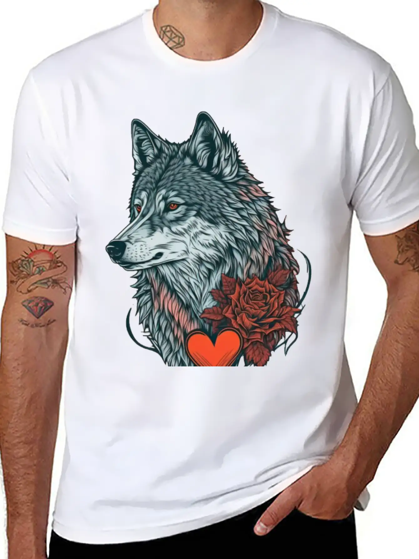 Wolf Valentine Essential Cotton Tee For Daily Outfits – Unisex Style