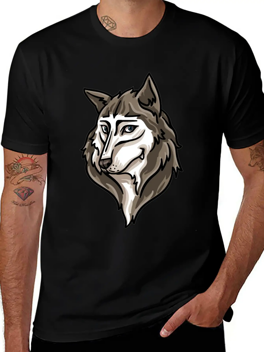Wolf Wolves Werewolf Moon Full Moon Funny Relaxed Everyday Tee – Lightweight And Durable Cotton