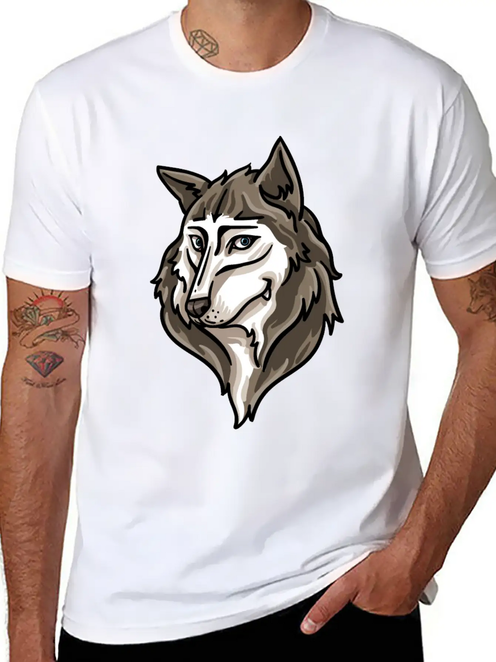 Wolf Wolves Werewolf Moon Full Moon Funny Relaxed Everyday Tee – Lightweight And Durable Cotton