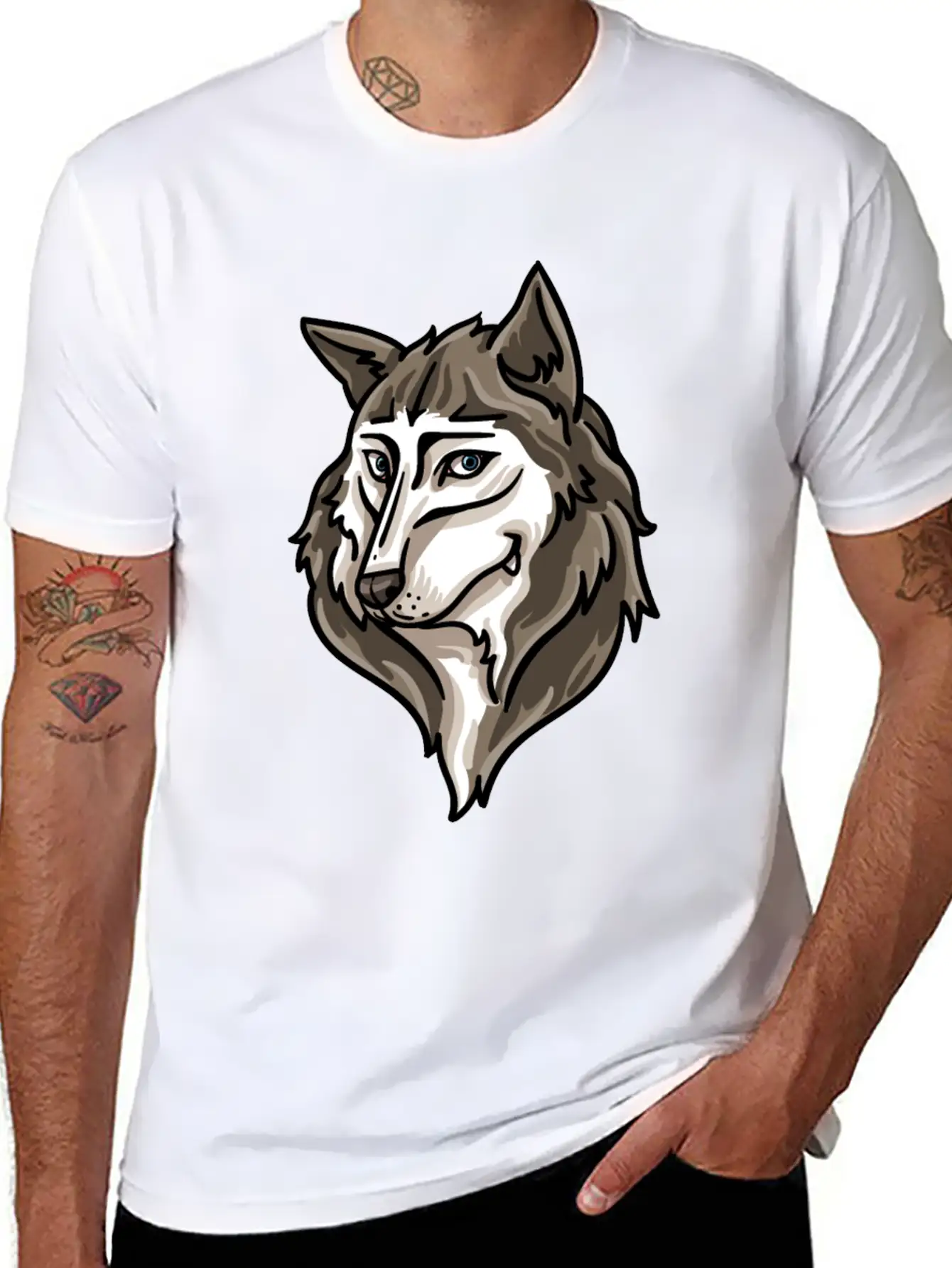Wolf Wolves Werewolf Moon Full Moon Funny Relaxed Everyday Tee – Lightweight And Durable Cotton