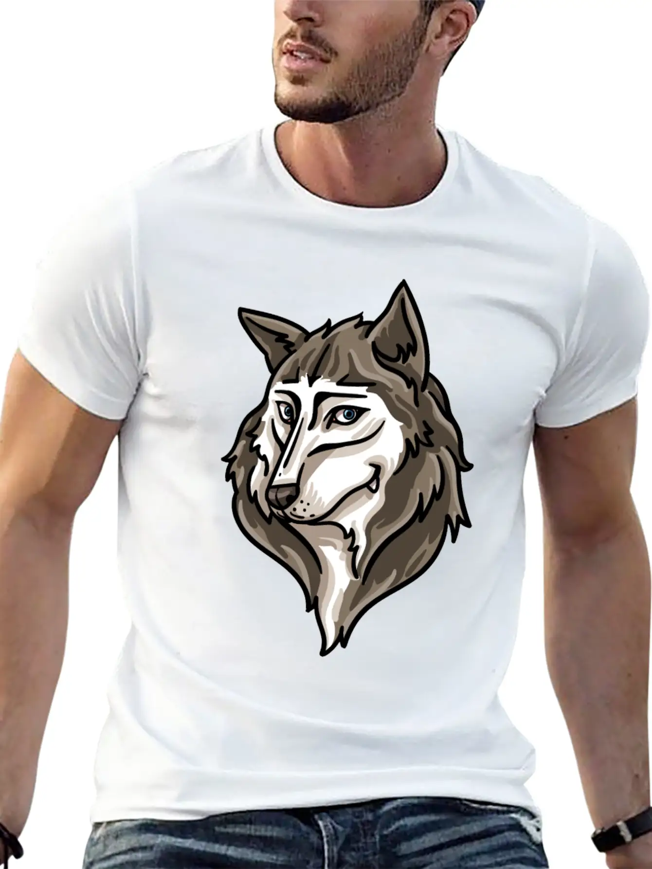 Wolf Wolves Werewolf Moon Full Moon Funny Relaxed Everyday Tee – Lightweight And Durable Cotton